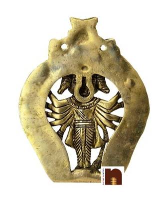 Panchmukhi Hanuman Ji Idol in Brass Wall Hanging (13 Cms) (1 Pc) 2
