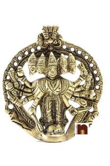 Panchmukhi Hanuman Ji Idol in Brass Wall Hanging (10.5 Cms) (1 Pc)