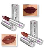 Lipstick  Long Enrich with Vitamin E   Non Drying  Creamy Matte Bullet Lipstick (Pack of 2  Maroon  Peach Nude)