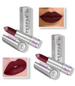 Lipstick  Long Enrich with Vitamin E   Non Drying  Creamy Matte Bullet Lipstick (Pack of 2  Maroon  Bridal Maroon)