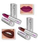 Lipstick  Long Enrich with Vitamin E   Non Drying  Creamy Matte Bullet Lipstick (Pack of 2  Magenta   Brown)