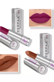 Lipstick  Long Enrich with Vitamin E   Non Drying  Creamy Matte Bullet Lipstick (Pack of 2  Magenta  Brown)