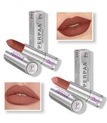 Lipstick  Long Enrich with Vitamin E   Non Drying  Creamy Matte Bullet Lipstick (Pack of 2  Peach Nude  Nude)