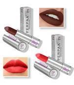 Lipstick  Long Enrich with Vitamin E   Non Drying  Creamy Matte Bullet Lipstick (Pack of 2  Brown  Orange)