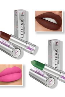 Lipstick  Long Enrich with Vitamin E   Non Drying  Creamy Matte Bullet Lipstick (Pack of 2  Brown  Natural Pink)