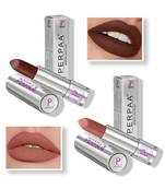 Lipstick  Long Enrich with Vitamin E   Non Drying  Creamy Matte Bullet Lipstick (Pack of 2  Brown  Nude)