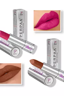 Lipstick  Long Enrich with Vitamin E   Non Drying  Creamy Matte Bullet Lipstick (Pack of 2  Pink  Rust Brown)