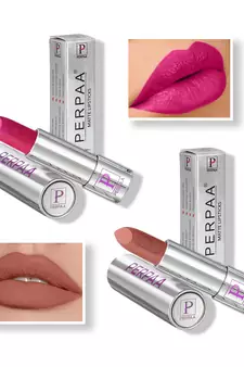 Lipstick  Long Enrich with Vitamin E   Non Drying  Creamy Matte Bullet Lipstick (Pack of 2  Pink  Nude)