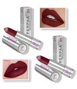 Lipstick  Long Enrich with Vitamin E   Non Drying  Creamy Matte Bullet Lipstick (Pack of 2  Red   Maroon)