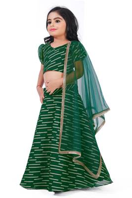 EVERWILLOW Green Party Wear Lehenga choli for girls dress 2