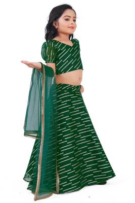 EVERWILLOW Green Party Wear Lehenga choli for girls dress 3