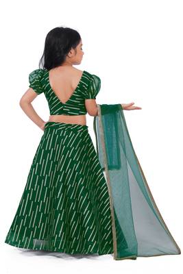 EVERWILLOW Green Party Wear Lehenga choli for girls dress 4