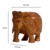 Exploring India Handicraft Wooden Elephant Showpiece Carved with Redwood | Figurine Showpiece For Home Decor (Set of 1)