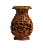 Exploring India Handicraft Wooden Flower Vase/Flower Pot For Office/Bedroom/Living Room/Interior Decor (Set of 1)