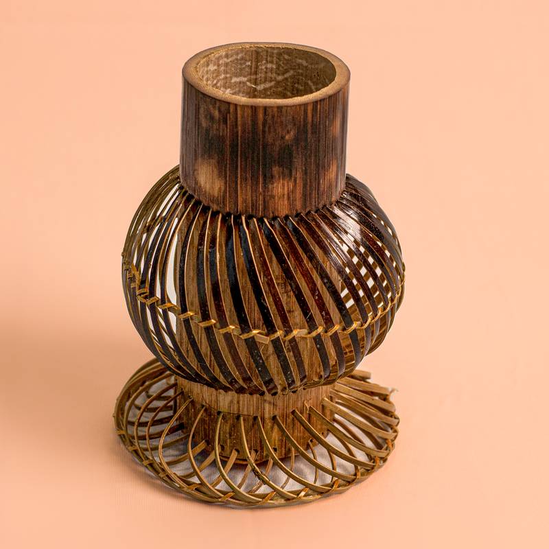 Handmade Bamboo Table Flower Pots/Flower Vase ation Indoor/ Garden