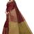 Maroon plain cotton silk saree with blouse