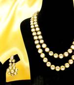 Kundan Meenakari Double Line Necklace Set