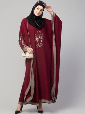 MRC Women latest design Embroidered abaya kaftan 1