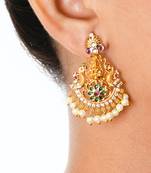 Gold emerald   chandbali