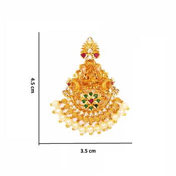 Gold emerald   chandbali 3