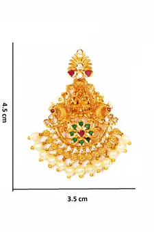 Gold emerald   chandbali
