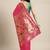 Pink woven banarasi silk saree with blouse