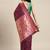 Magenta woven banarasi silk saree with blouse