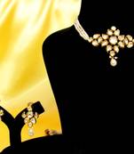 Kundan And Pearl Paisley Choker