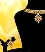 Elegant Kundan Ruby Choker Necklace Set