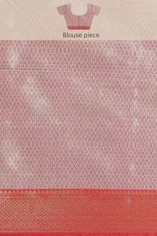 Blue woven Faux kanchipuram silk saree with blouse