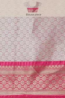 Green woven kanchipuram silk saree with blouse