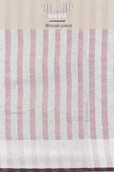 Pink woven kanchipuram silk saree with blouse