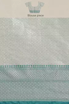 Peach woven cotton silk saree with blouse