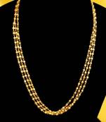Gold Look Three Line Necklace