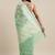Sea green woven cotton silk saree with blouse