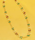 Ruby Emerald and Pearl Necklace