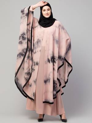 MRC stylish women girl style wear printed layered abaya kaftan  4