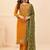 Mustard embroidered georgette salwar