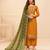 Mustard embroidered georgette salwar