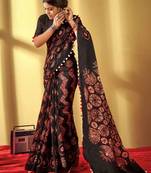 Looking Cotton Saree With Lace border