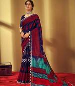 Looking Cotton Saree With Lace border