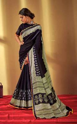 Looking Cotton Saree With Lace border 1