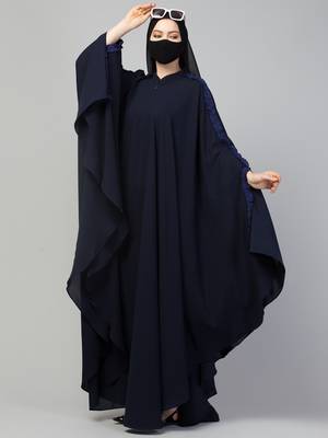 Plain Color Irani Kaftan With Ruffles. 2