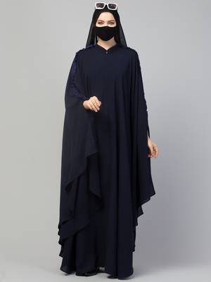 Plain Color Irani Kaftan With Ruffles. 4