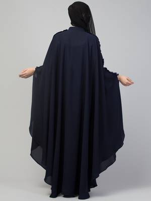 Plain Color Irani Kaftan With Ruffles. 5