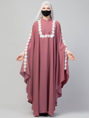 Elegant Irani Kaftan With Beautiful Floral Lacework 1