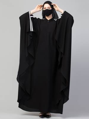 Beautiful Plain Color Irani Kaftan With Double Stripes 2