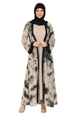 MRC Women's Stylish printed shrug abaya  1