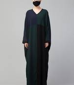 Color-Blocked Kaftan Abaya.