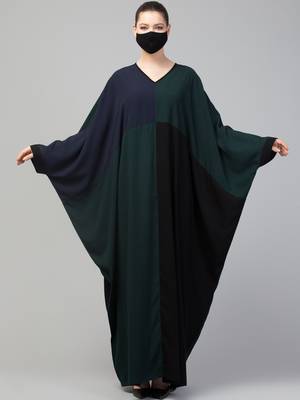 Color-Blocked Kaftan Abaya. 2